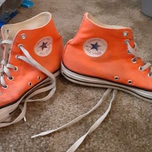 Neon orange bright converse